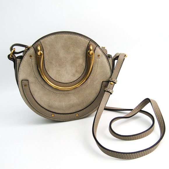 Chloé Handbags - Chloé Pixie Round Leather Suede Handbag #N5491H64O